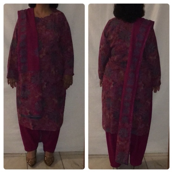 Indian Pakistani Salwar Kurti Outfit Large - Picture 1 of 12